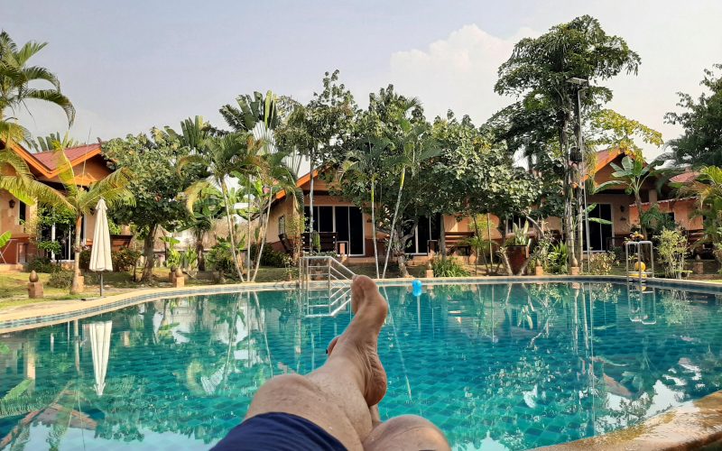 Piscine à l'Inter Minigolf de Chiang mai