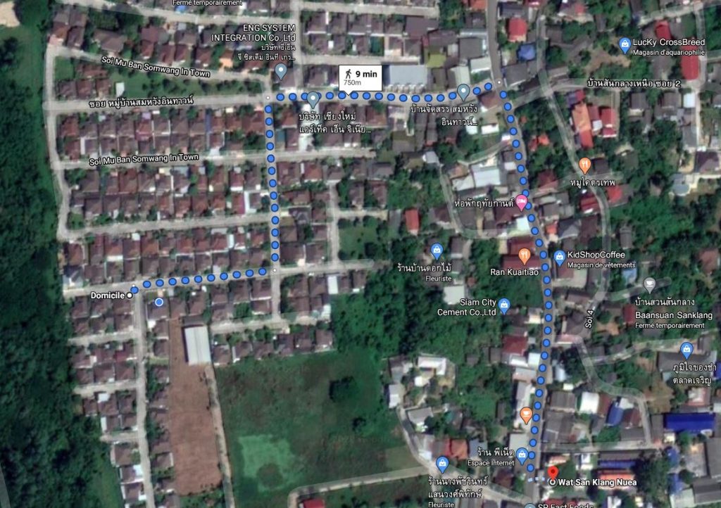 Wat San Klang Nuea map